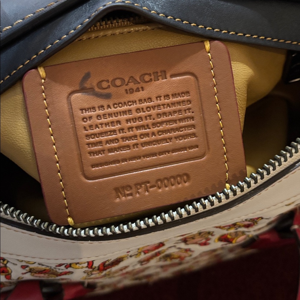 Rare Coach 1941 1/1 Runway Sample Leather Satchel Embroidery White Black Red Bag - Picture 15 of 17